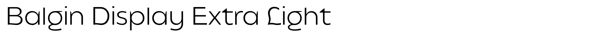 Balgin Display Extra Light image